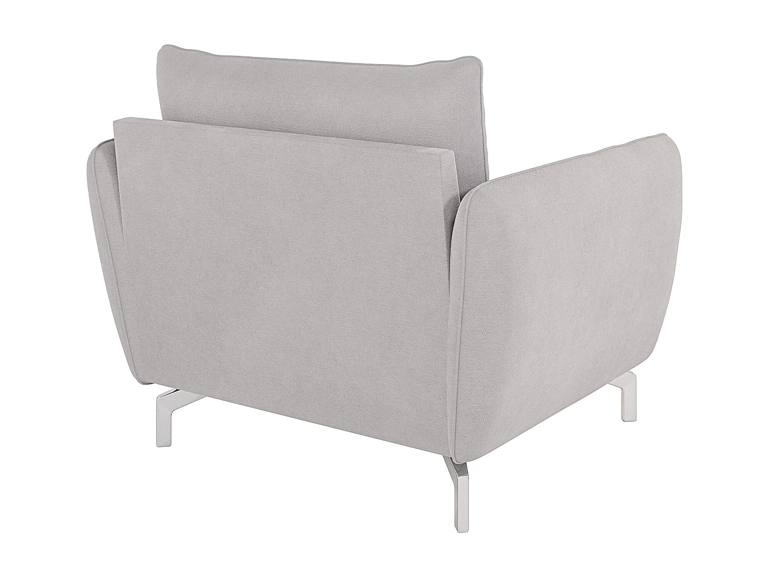 Fauteuil moderne avec pieds argentés ZOE