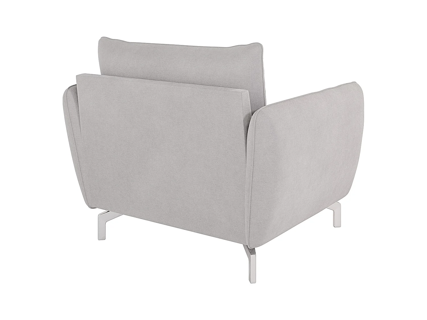 Modernes Sessel Zoe mit Silber Füßen