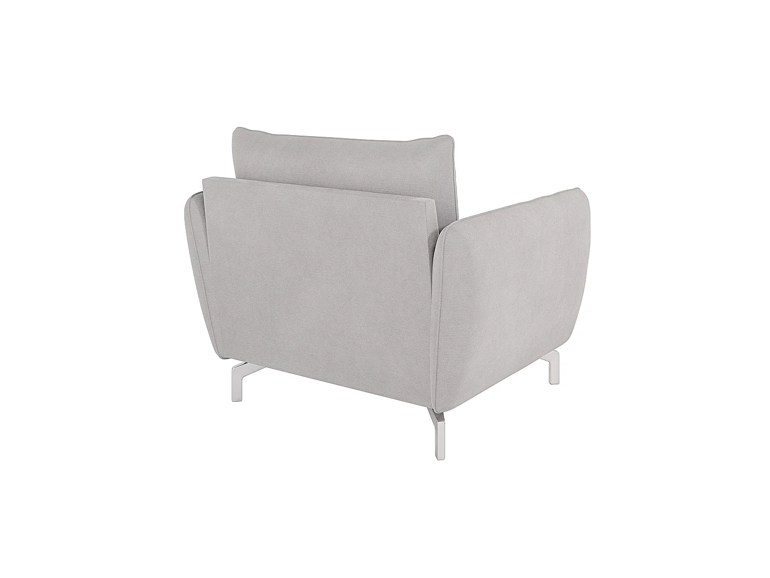 Fauteuil moderne avec pieds argentés ZOE