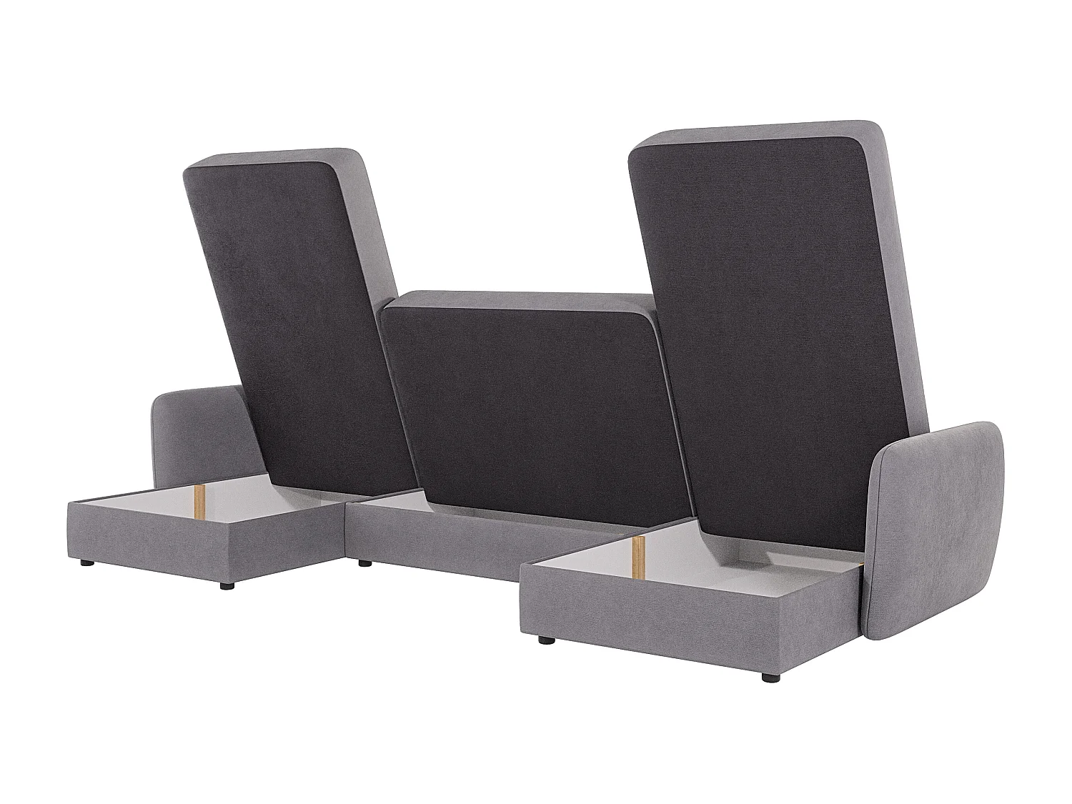 Canapé panoramique avec fonction lit et coffre de rangement VICTORIA