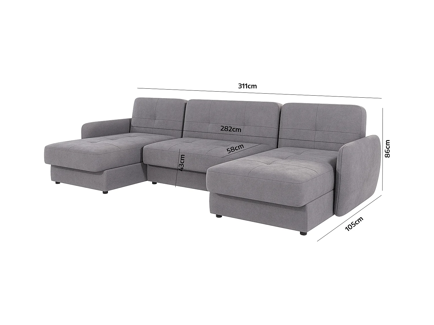 Victoria Wohnlandschaft mit Schlaffunktion