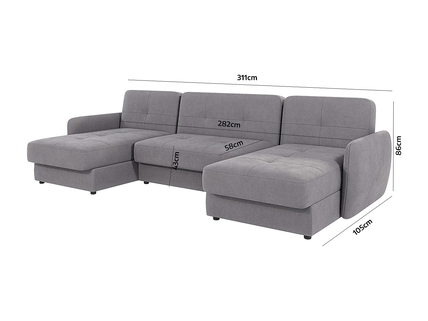 Victoria Wohnlandschaft mit Schlaffunktion