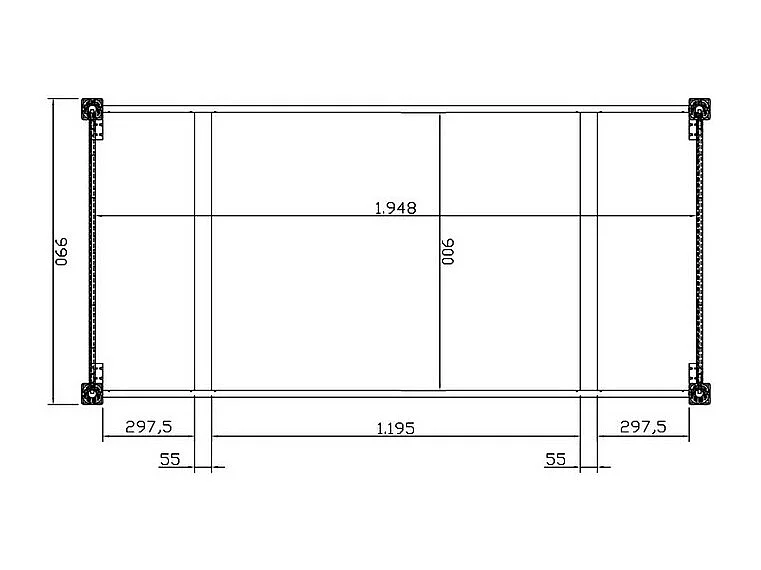 Lit Blanc 1 Place pour couchage 90 x 190 cm style Anglais L 99 H 100 P 198 cm