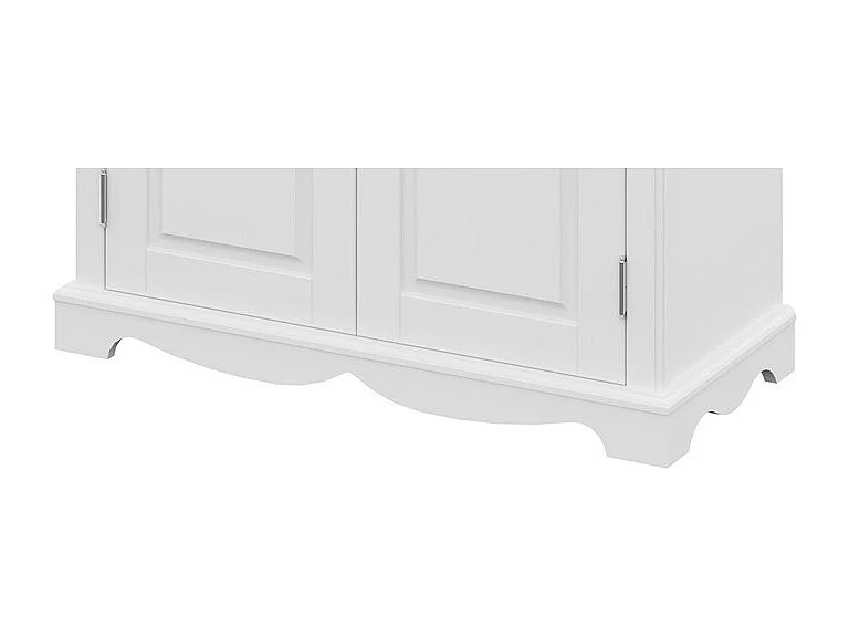 Buffet Le Parisien Charme Blanc 2 Portes 1 Tiroir 2 Tablettes 94 x 134 x 42 cm