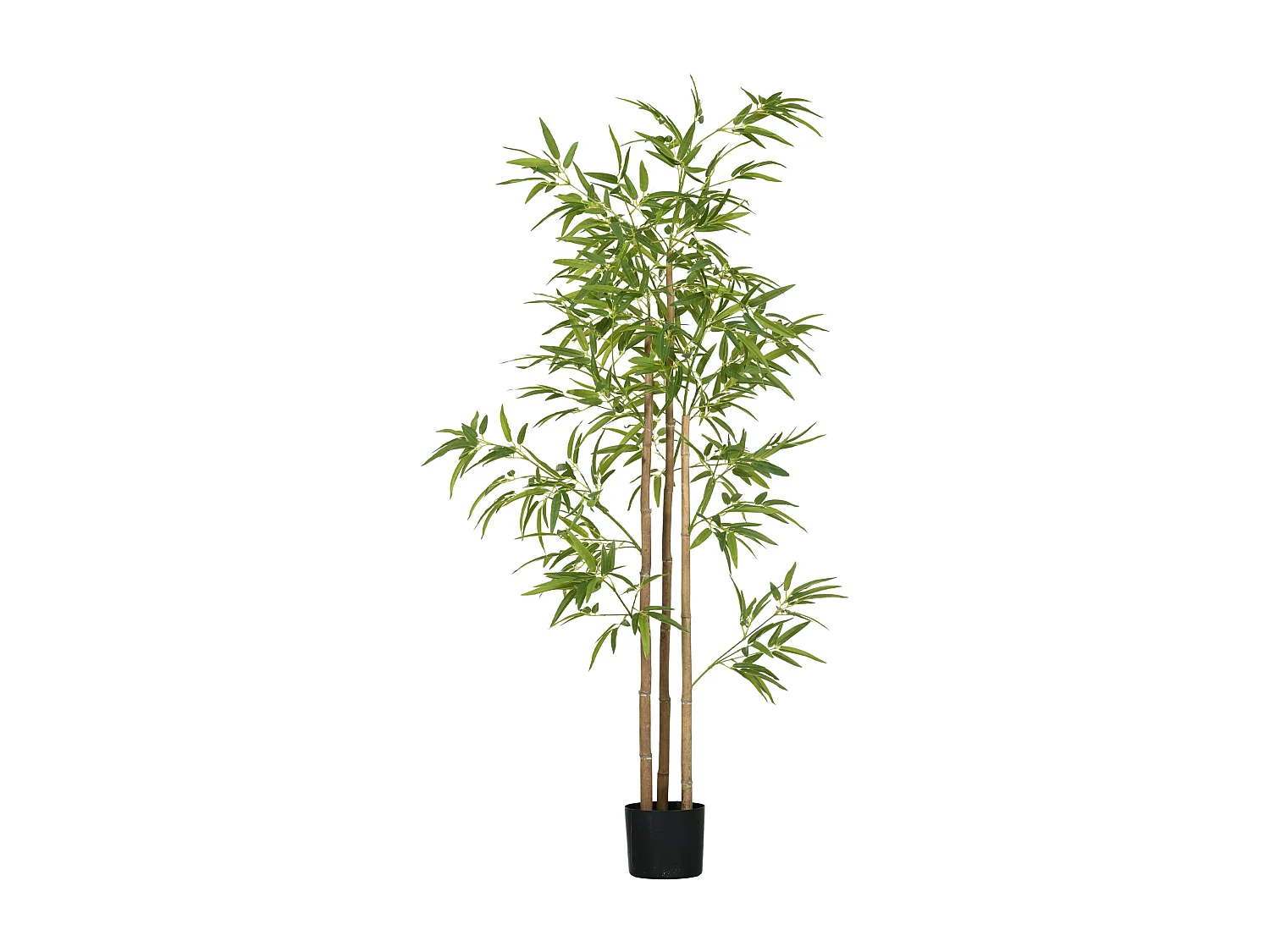 Bambou artificiel 1,80H m - plante artificielle - 830 feuilles réalistes, vrais troncs - pot inclus