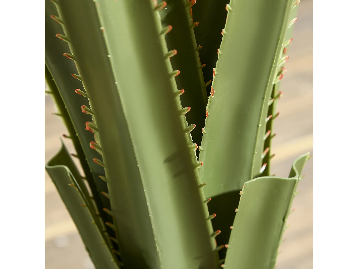 Plante artificielle agave H.90 cm 16 feuilles tronc grand réalisme pot inclus