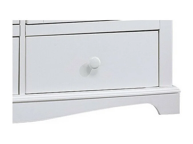 Armoire Penderie Blanche Style Anglais 3 Portes 3 Tiroirs 164,3 x 194,8 x 54,5 cm