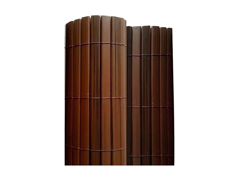 Canisse en PVC effet noyer double face qualité + (Lot de 6) 180 x 250 cm