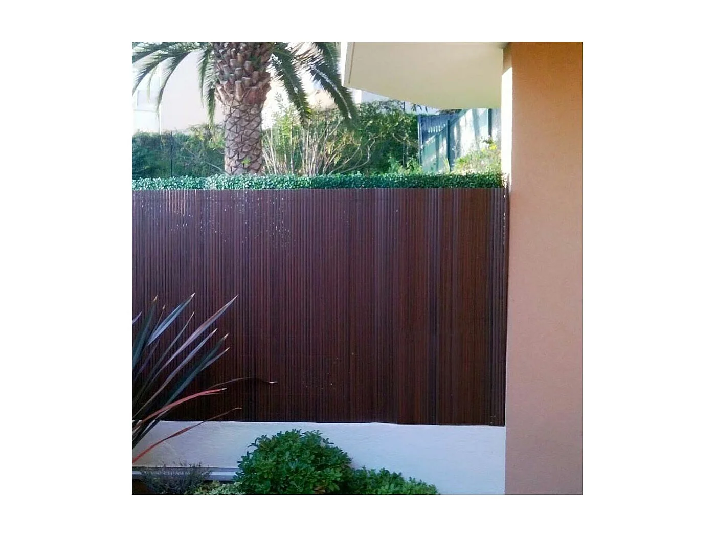 Canisse en PVC effet noyer double face qualité + (Lot de 6) 180 x 250 cm