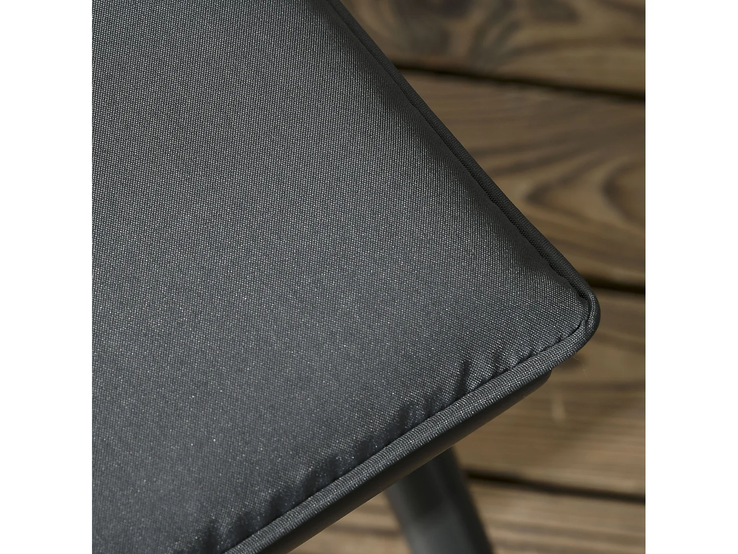 Ensemble salon de jardin design Acapulco 4 places 5 pièces noir alu gris