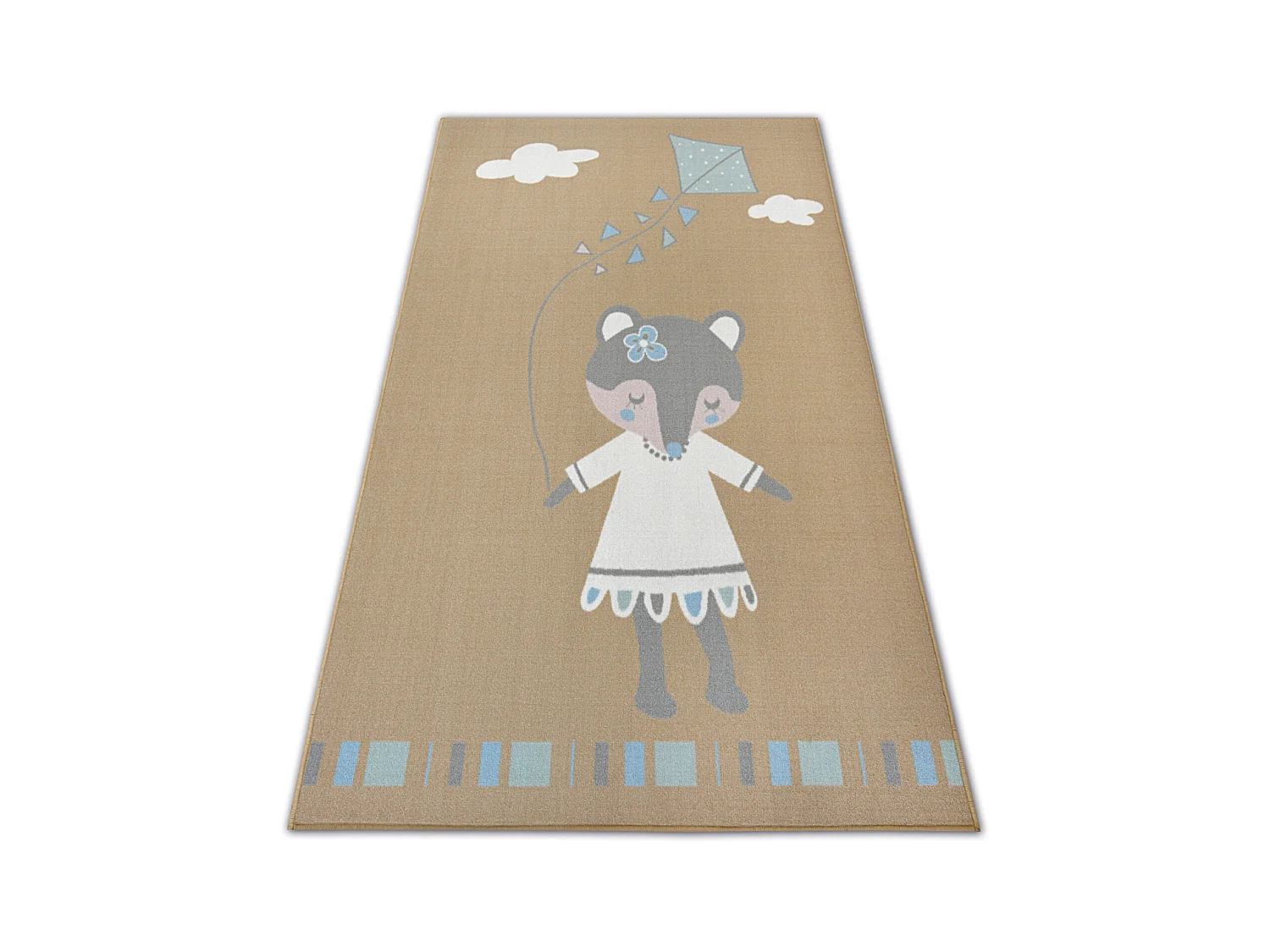 TAPIJT voor kinderen LOKO Muis beige anti slip  160x220 cm
