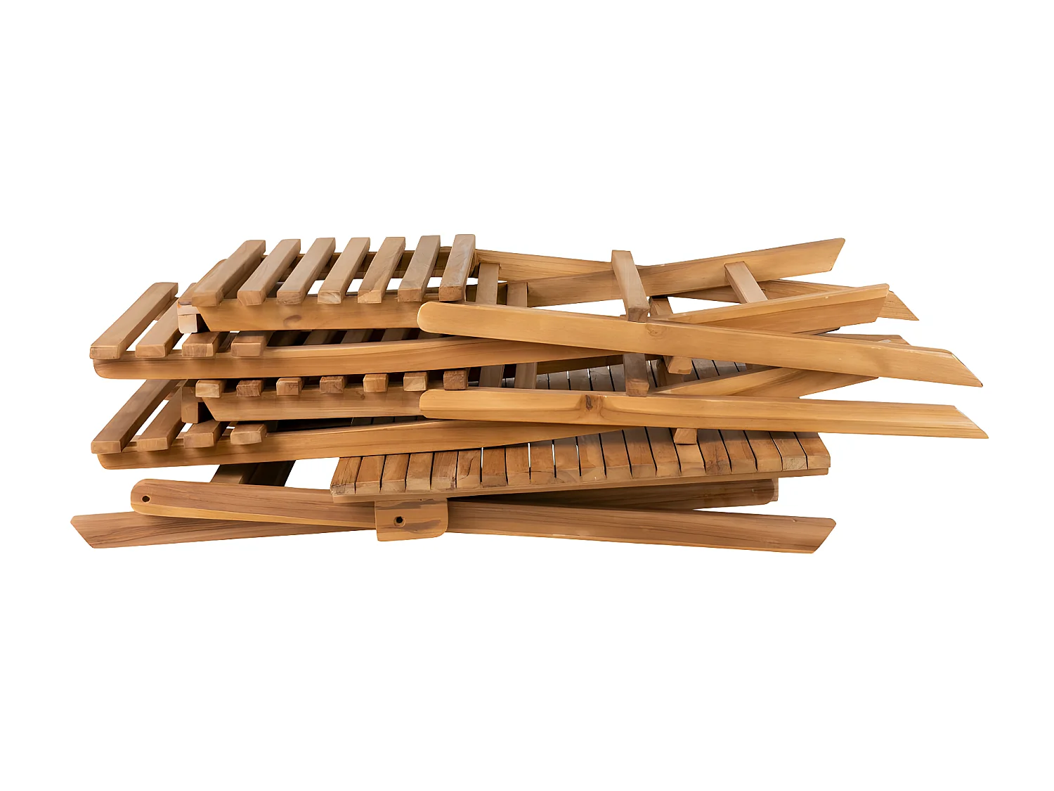 Cuenca - Ensemble de jardin 2 chaises 1 table en bois - Couleur : Naturel