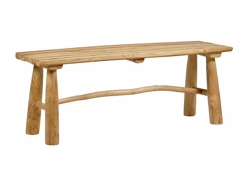 Banc / Bout de lit en bois de teck massif L. 120 cm - MARIANO