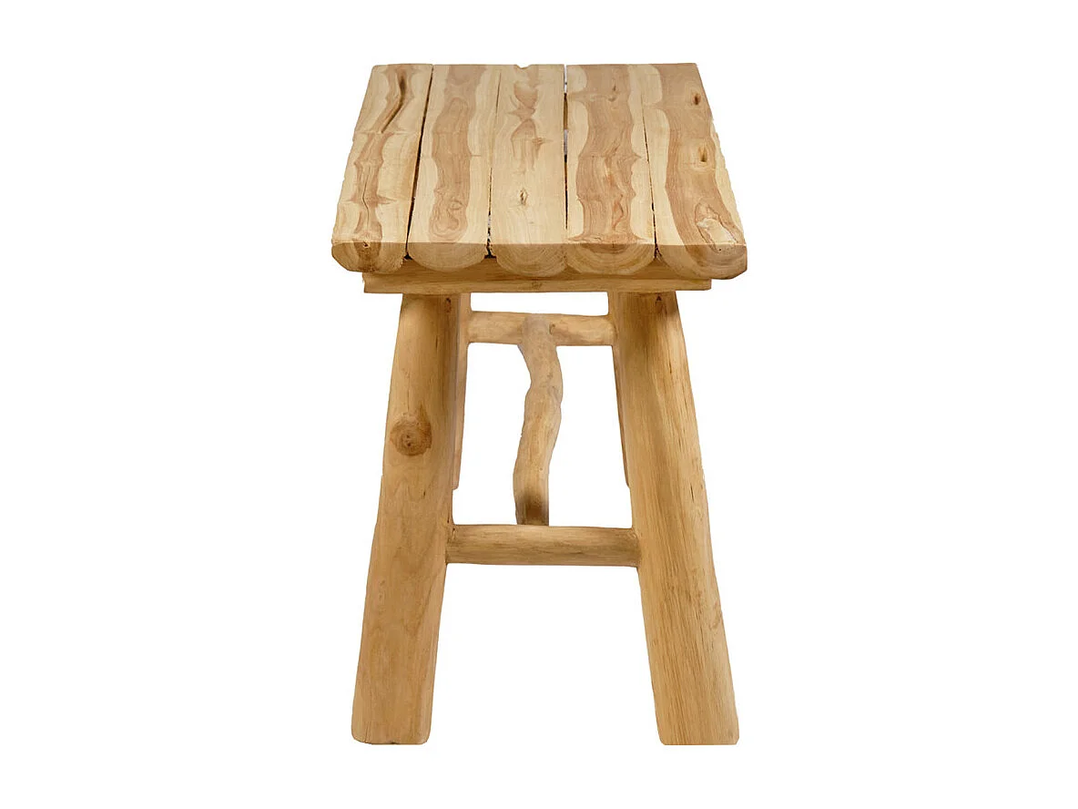 Banc / Bout de lit en bois de teck massif L. 120 cm - MARIANO