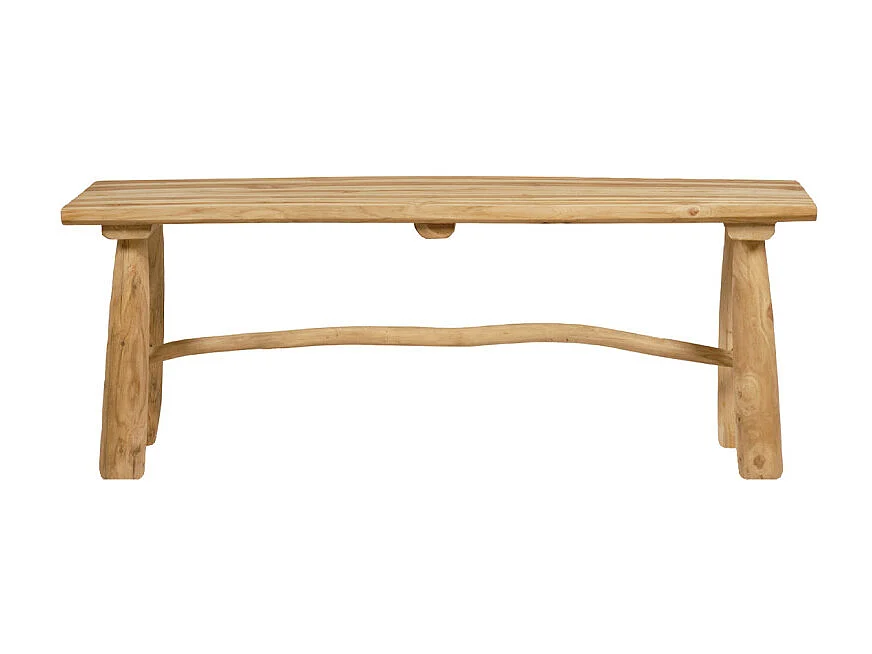 Banc / Bout de lit en bois de teck massif L. 120 cm - MARIANO