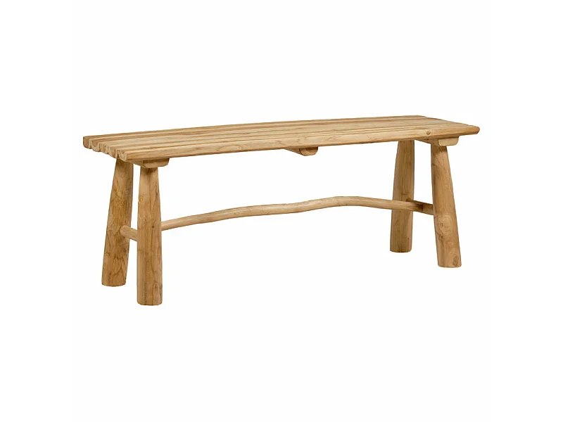 Banc / Bout de lit en bois de teck massif L. 120 cm - MARIANO