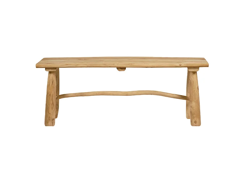 Banc / Bout de lit en bois de teck massif L. 120 cm - MARIANO