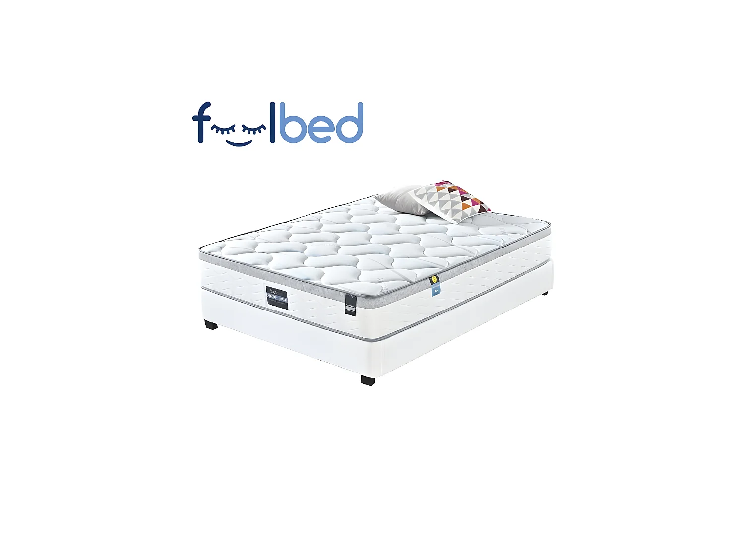 Ensemble Matelas Sommier Coffre Noir 140 Nova