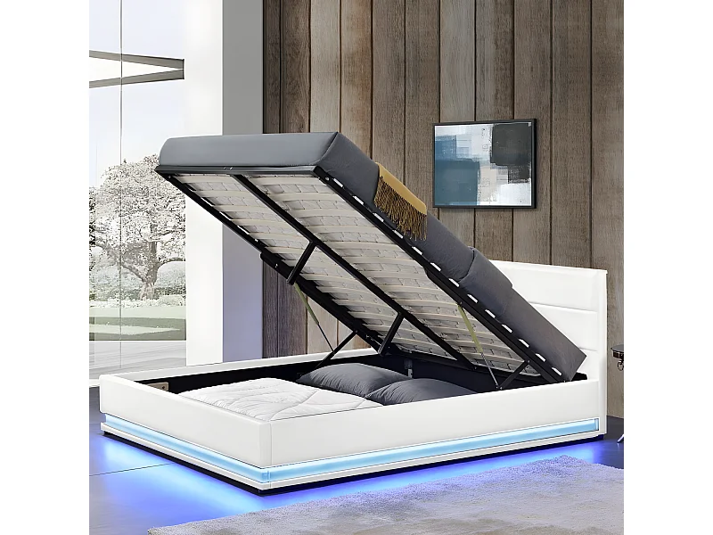 Matelas + Sommier Ava Et Matelas Pure 160 Blanc