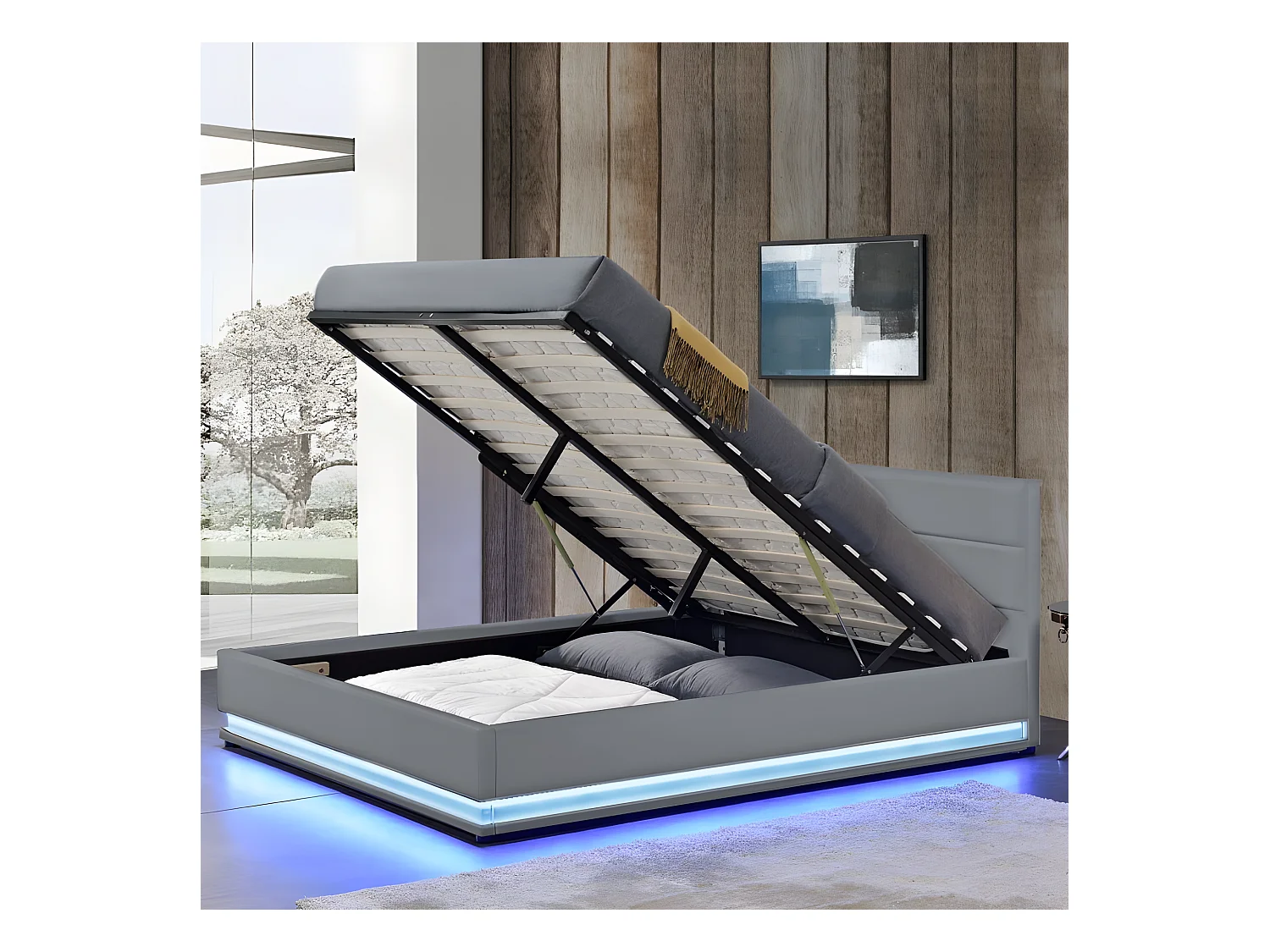 Matelas + Sommier Ava Et Matelas Pure 160 Gris
