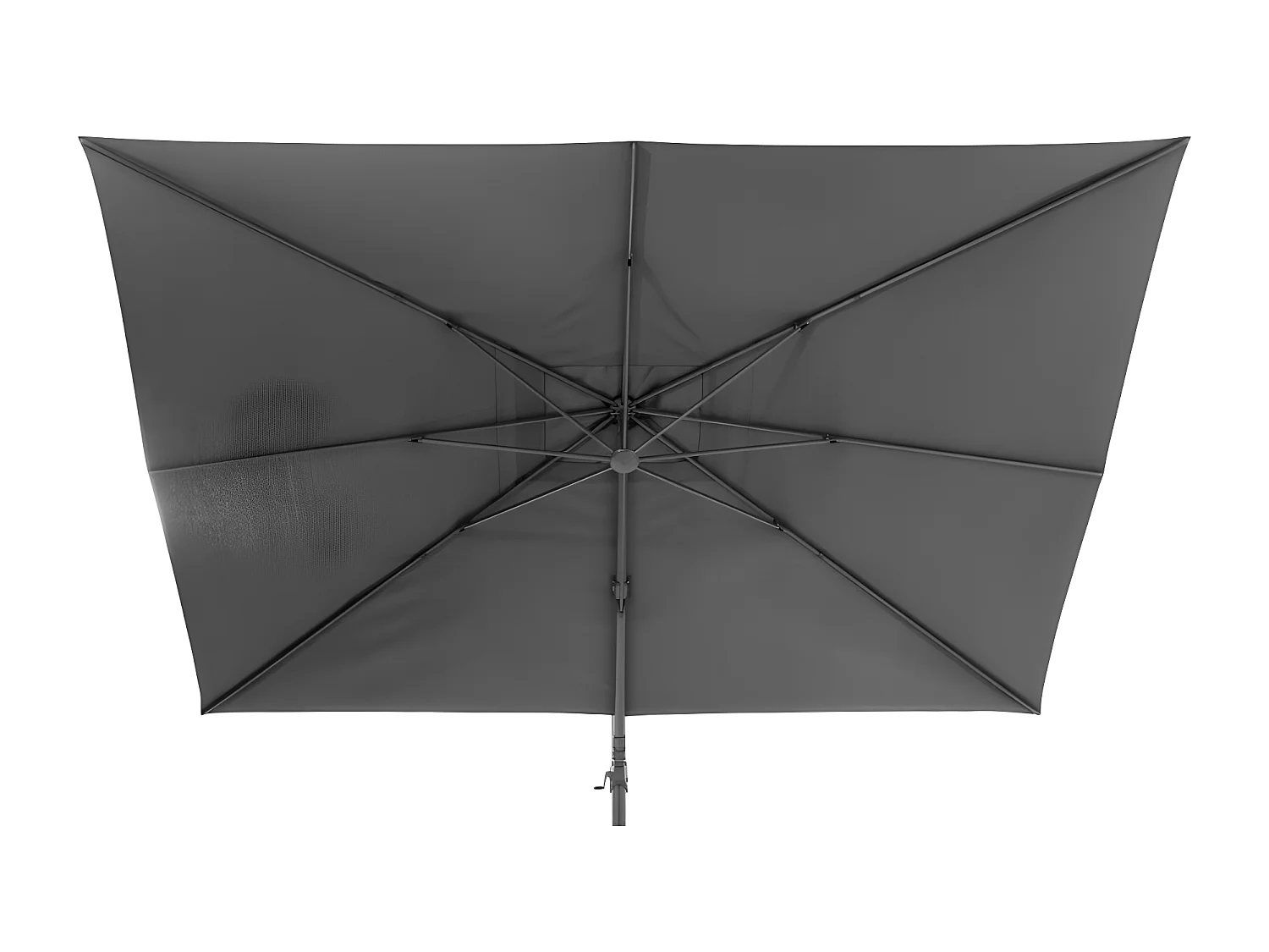 Parasol décentré Melhia 3x3 m oléfine anthracite Hespéride
