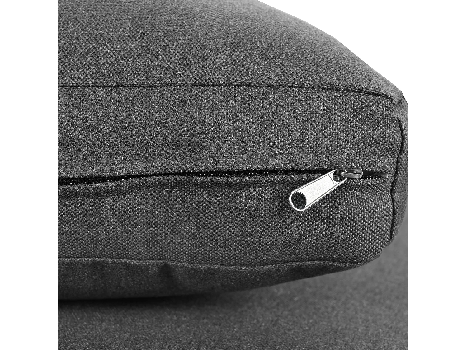 Muebles de jardín de aluminio - 2 sofás, 1 taburete y 2 mesas de centro - con todos los cojines - Gris