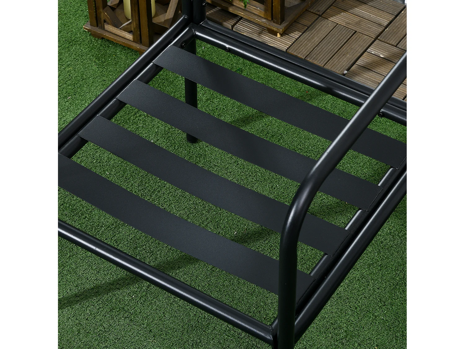 Ensemble salon de jardin 2 places 3 pièces avec coussins beige