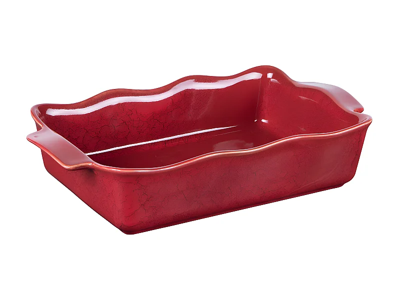 Plat à four rectangle Ely 36x21x8 cm rouge