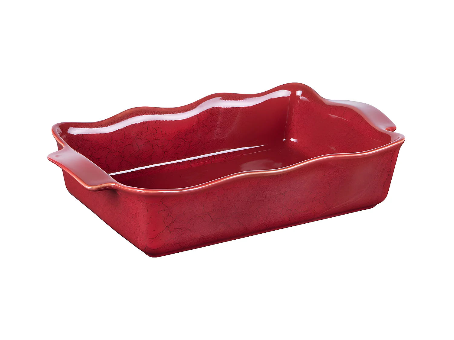 Plat à four rectangle Ely 36x21x8 cm rouge