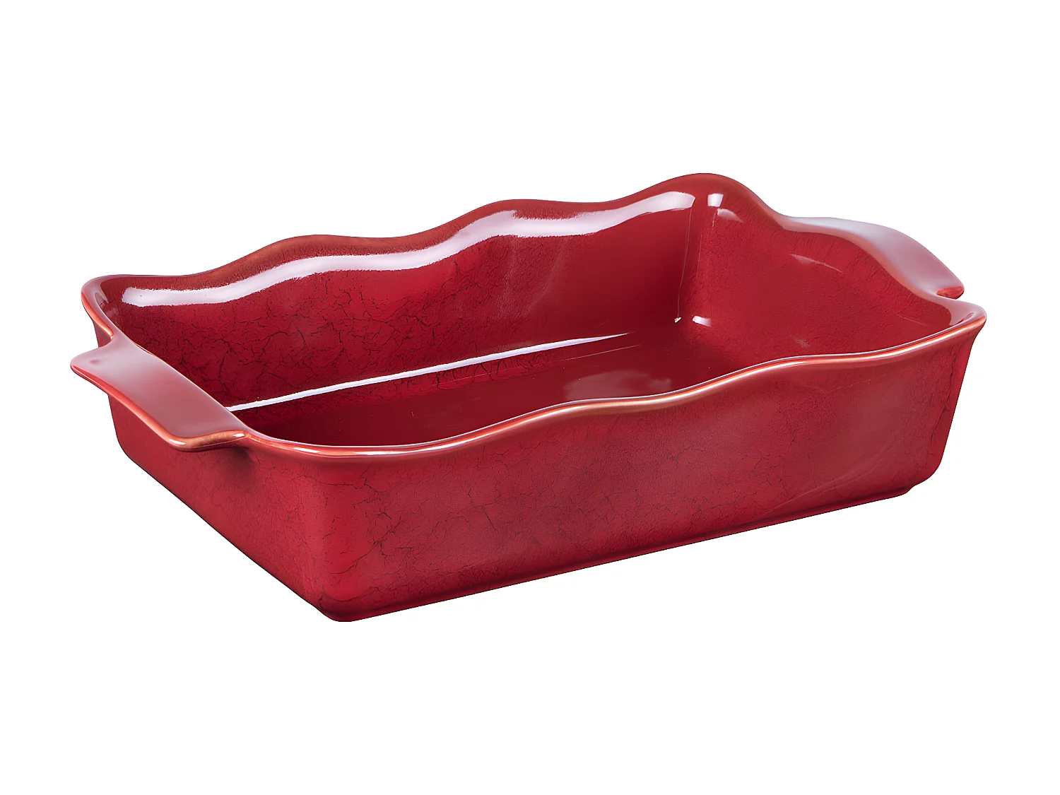 Plat à four rectangle Ely 36x21x8 cm rouge