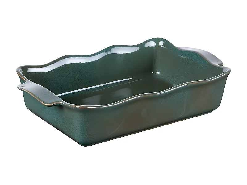 Plat à four rectangle Ely 36x21x8 cm vert