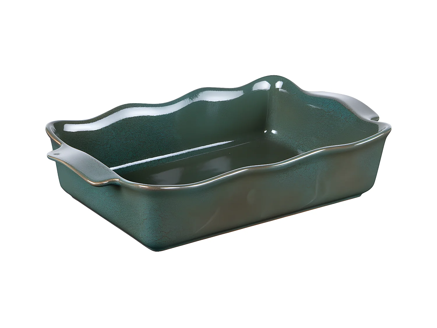 Plat à four rectangle Ely 36x21x8 cm vert