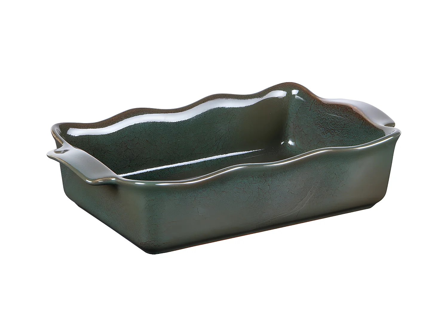 Plat à four rectangle Ely 31x17x7 cm vert