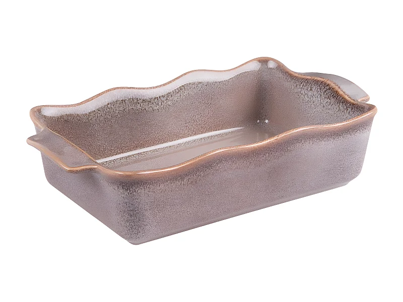 Plat à four rectangle Ely 27x15x7 cm brun