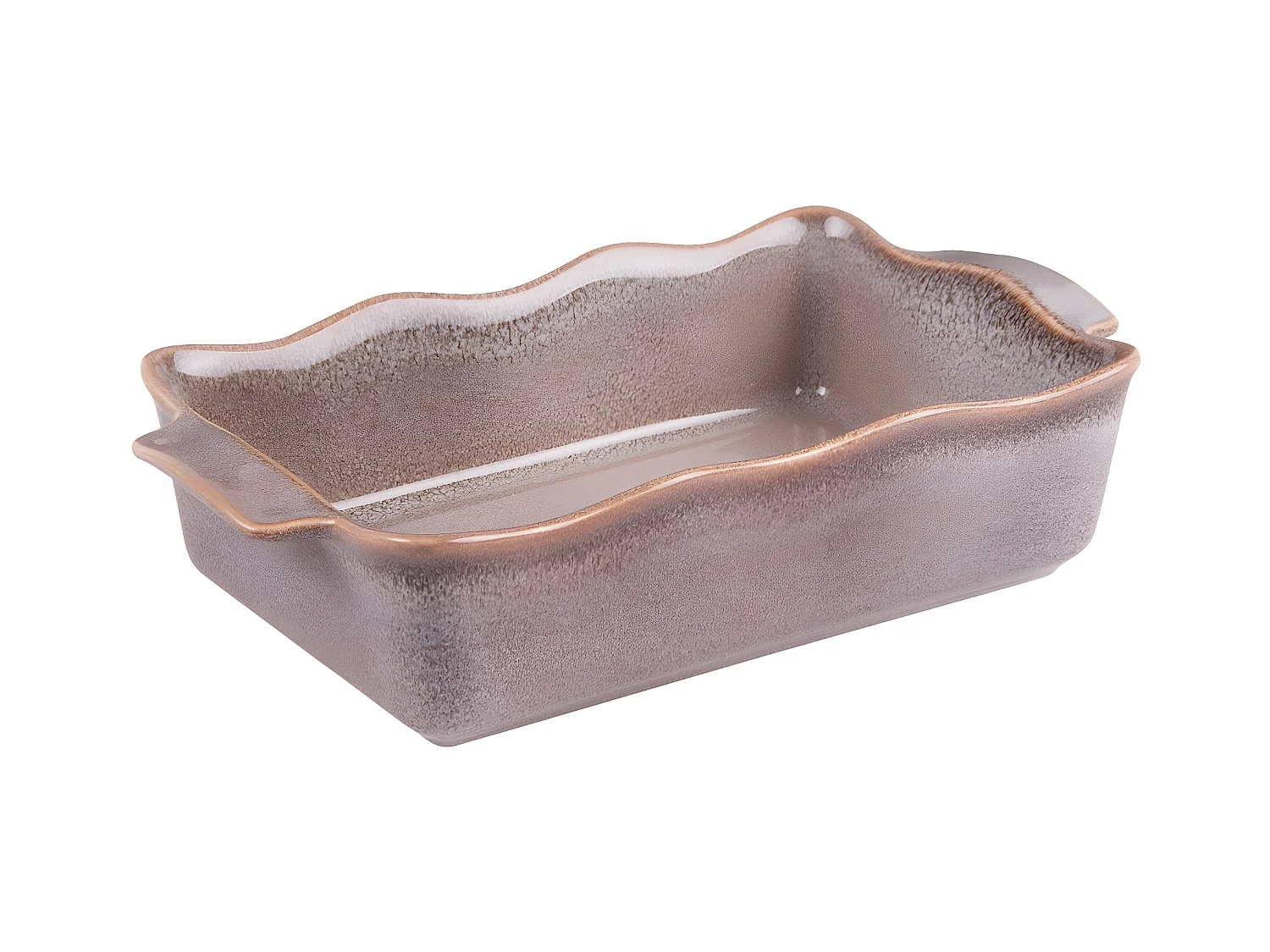 Plat à four rectangle Ely 27x15x7 cm brun