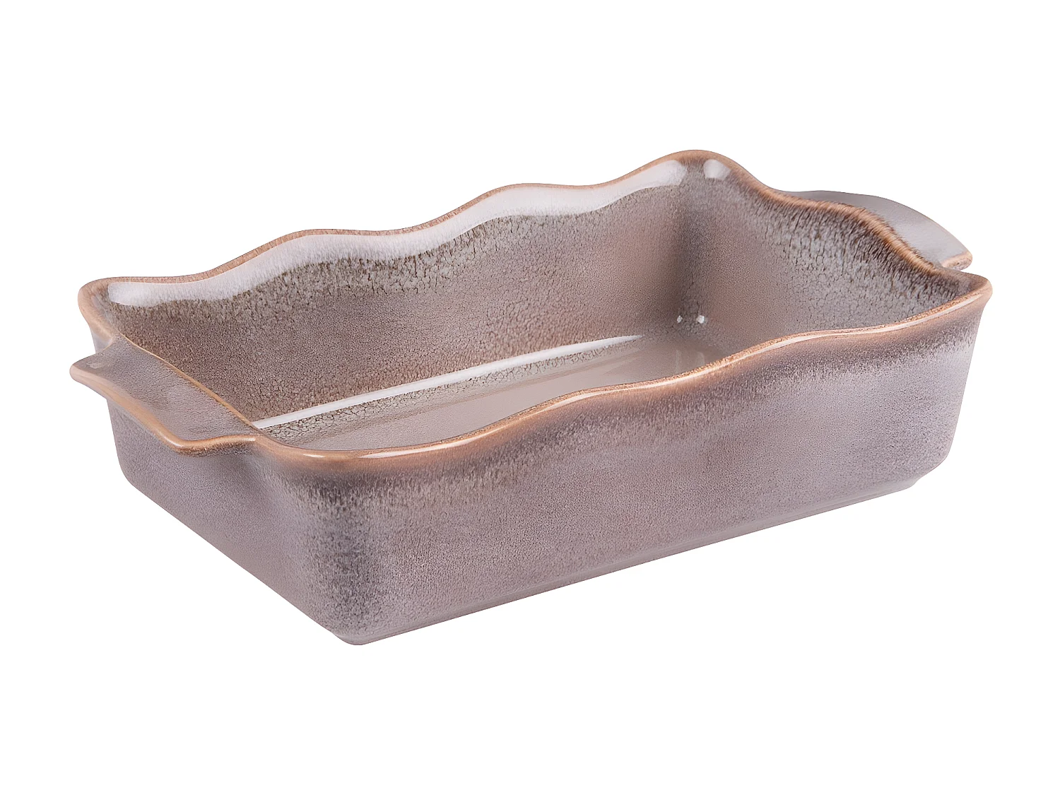 Plat à four rectangle Ely 27x15x7 cm brun