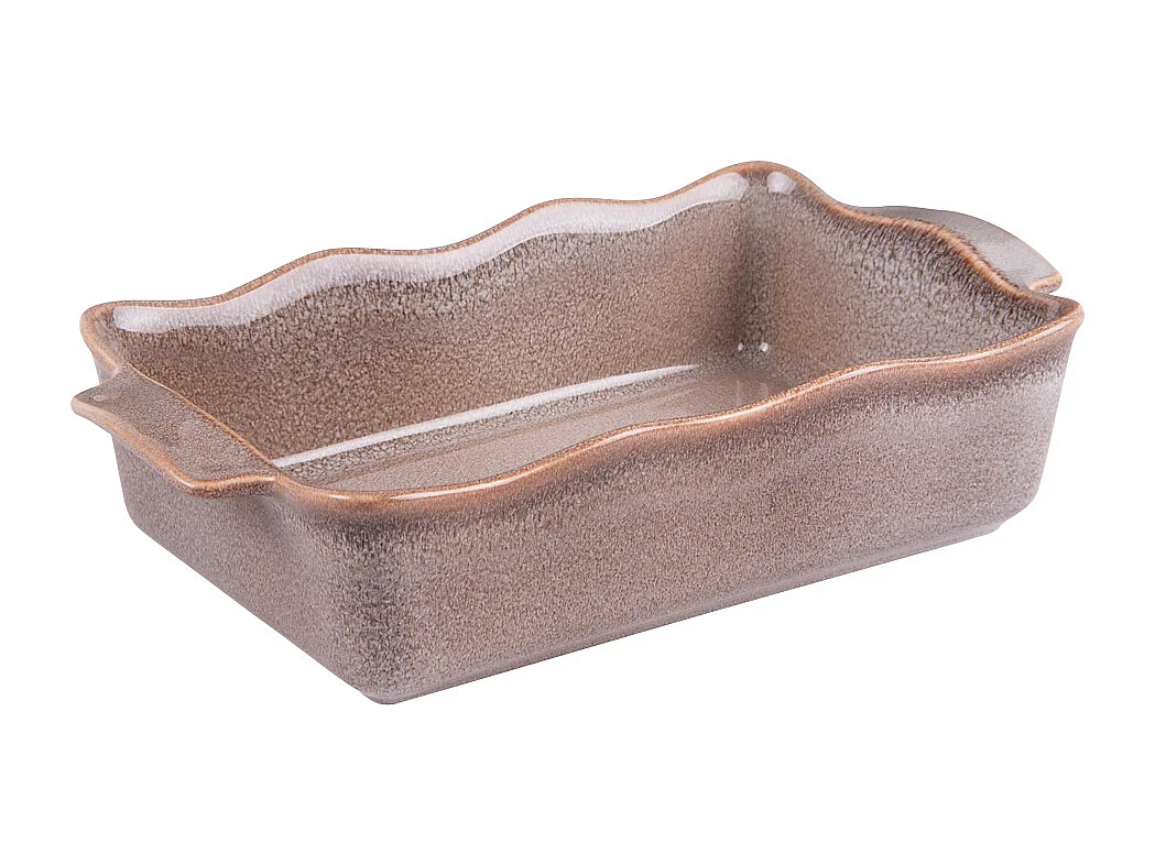 Plat à four rectangle Ely 27x15x7 cm brun