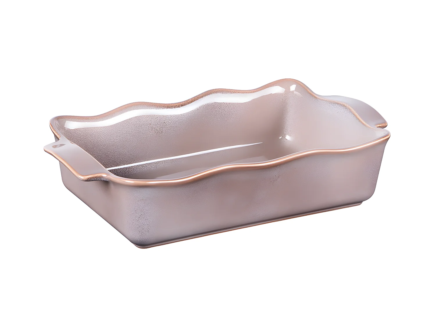 Plat à four rectangle Ely 31x17x7 cm brun
