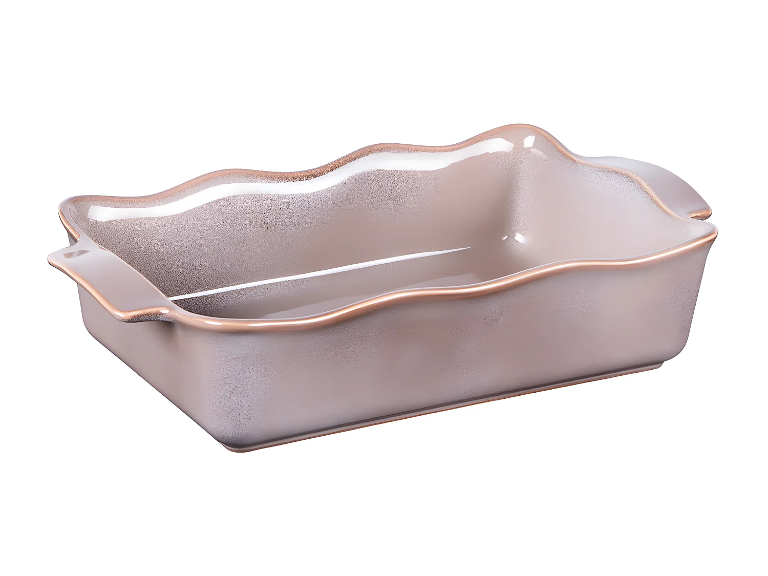 Plat à four rectangle Ely 31x17x7 cm brun