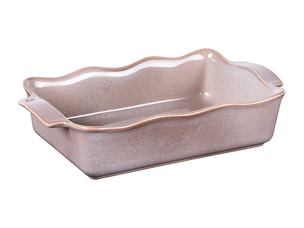 Plat à four rectangle Ely 31x17x7 cm brun