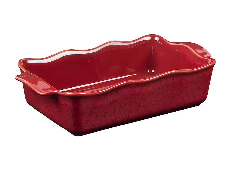 Plat à four rectangle Ely 27x15x7 cm rouge