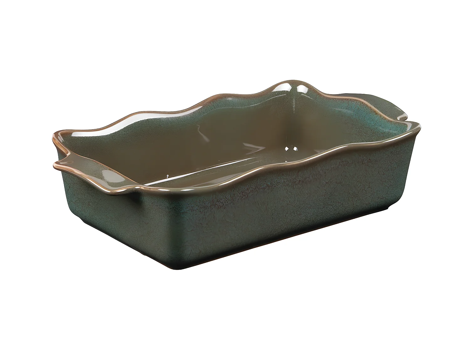 Plat à four rectangle Ely 27x15x7 cm vert