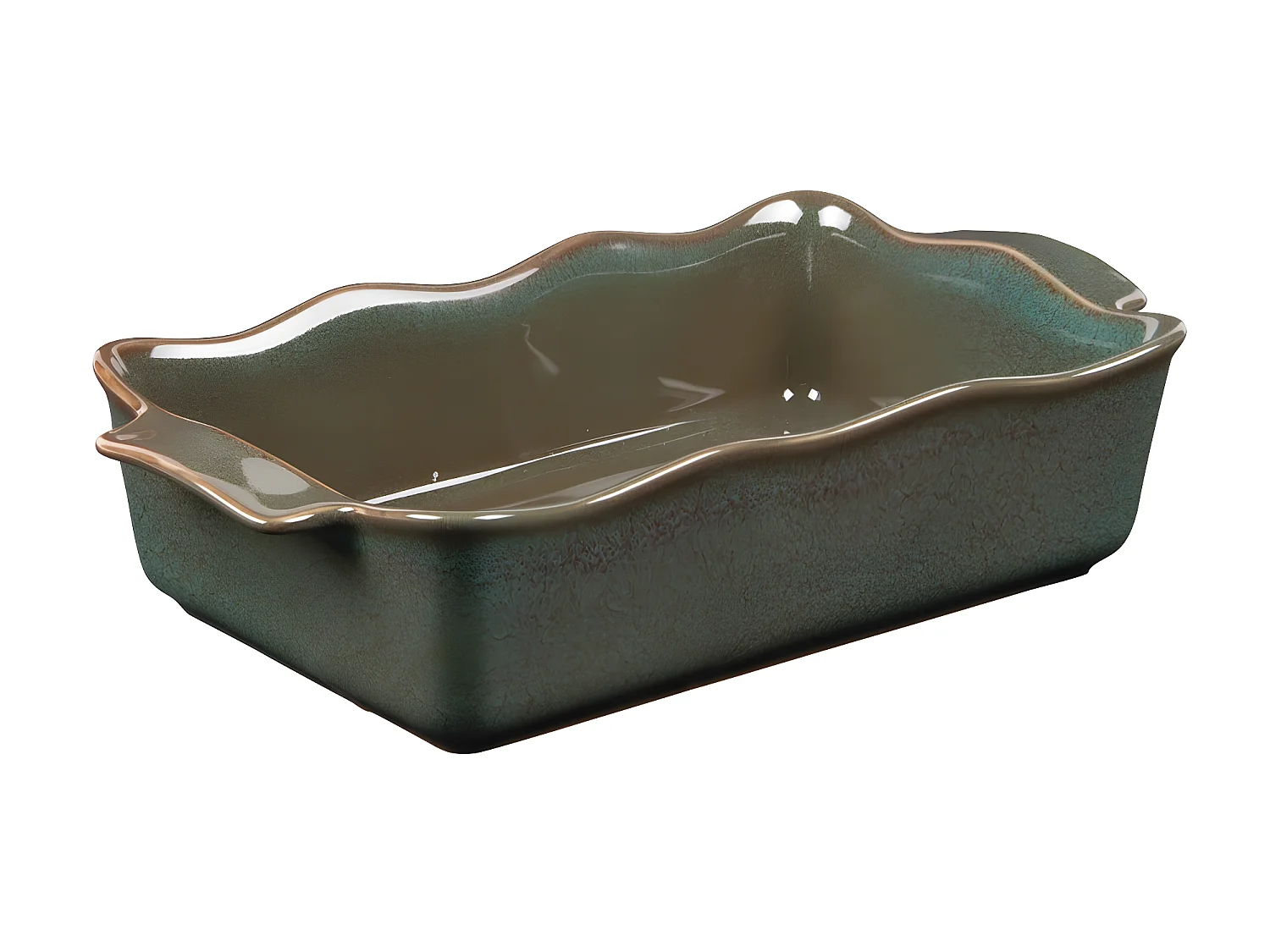 Plat à four rectangle Ely 27x15x7 cm vert