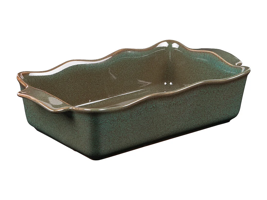 Plat à four rectangle Ely 27x16x7 cm vert