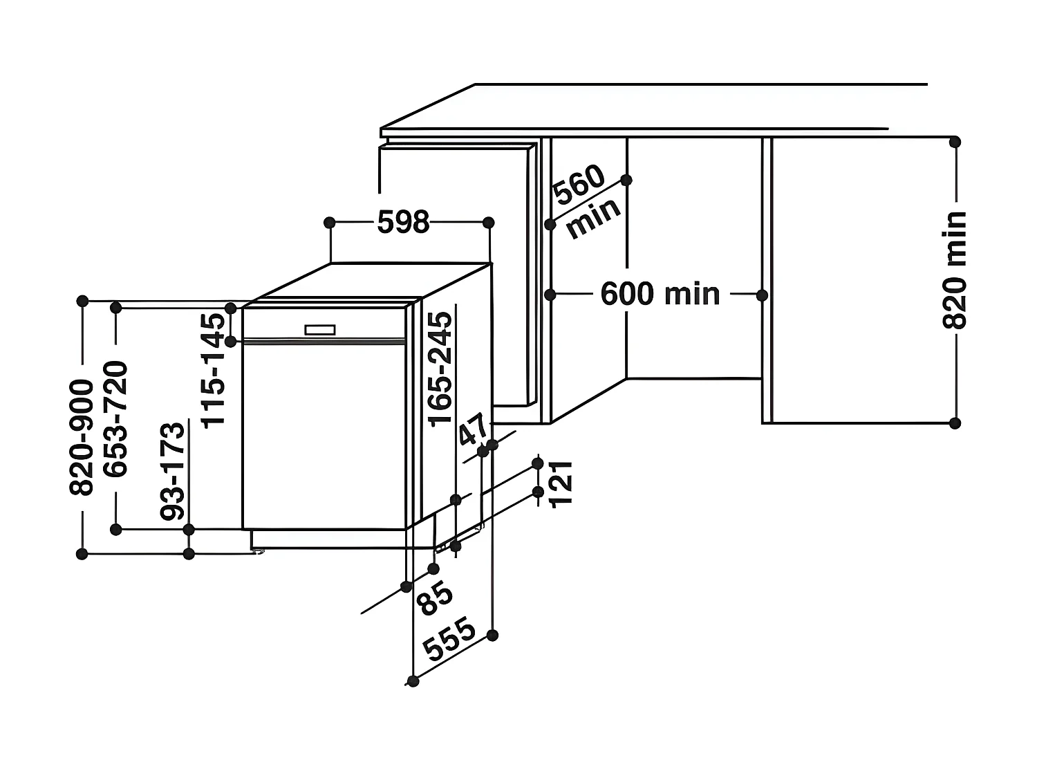 Lave-vaisselle encastrable WHIRLPOOL 14 Couverts D, WBC3C33PX