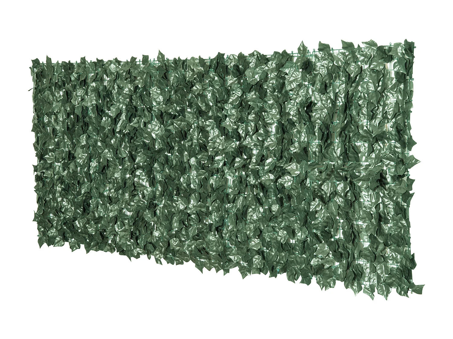 Haie artificielle brise-vue décoration rouleau 2,4L x 1H m feuillage réaliste anti-UV vert