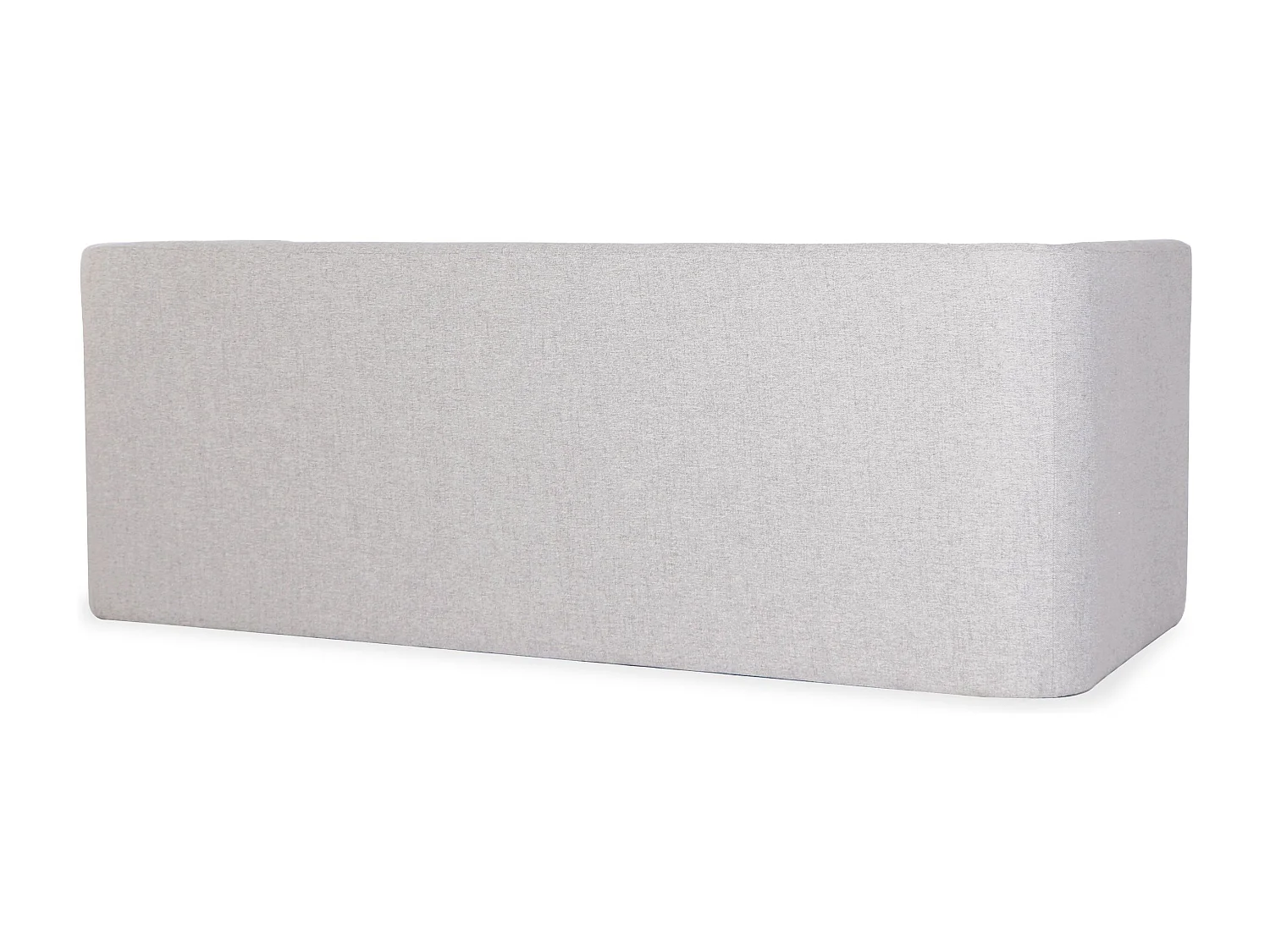 Fredonia Divano moderno a cubo a 3 posti Tessuto grigio