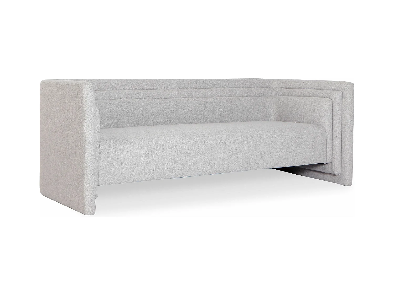 Canapé moderne 3 places style cubique Fredonia Tissu Gris