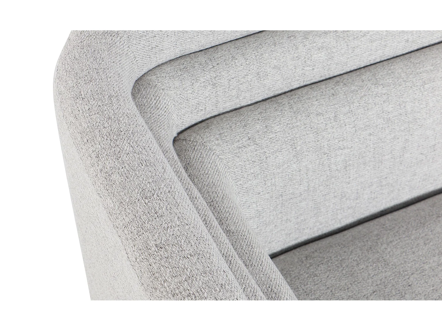 Canapé moderne 3 places style cubique Fredonia Tissu Gris