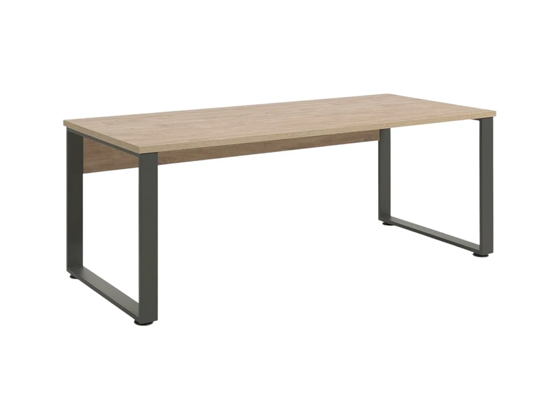 Bureau professionnel droit 170cm – Chêne doré et noir – Collection DEPÉ